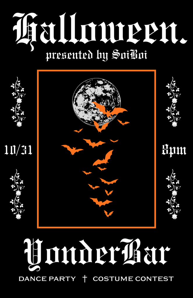 Halloween Dance Party and Costume Contest at Yonder Hillsborough with DJ SoiBoi October 31st 8pm to Midnight
